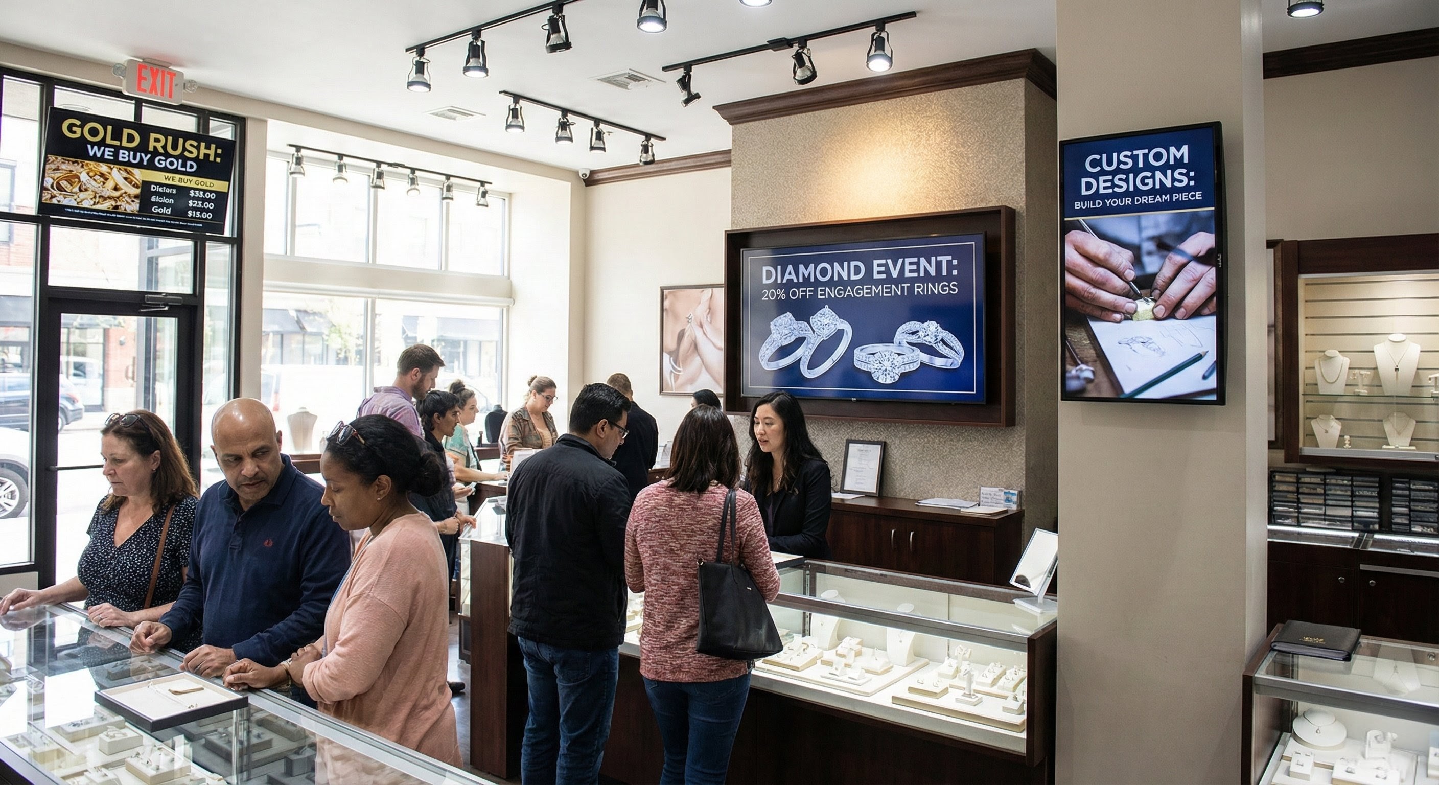 jewerly store using tvslide private digital signage